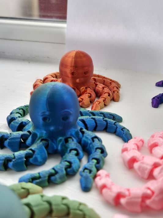 Flexible fidget colourful octopus Sensory toy for ADHD autism stimming