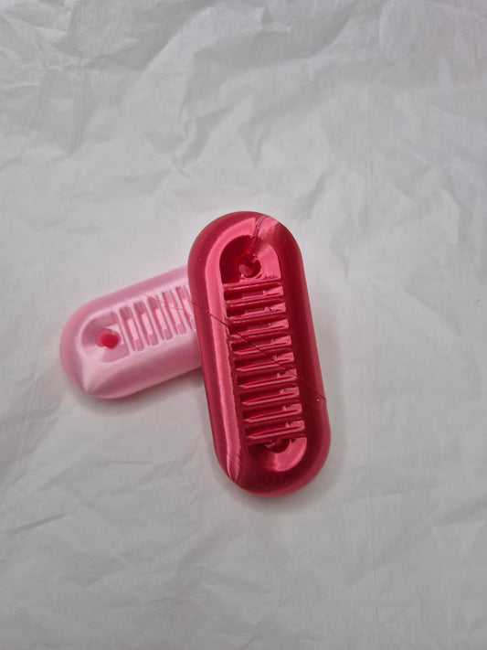 3dFidgets - heartSnap - Magnetic snap finger toy in heart shape with textured inside perfect for ADHD, autism and neurodivergent people