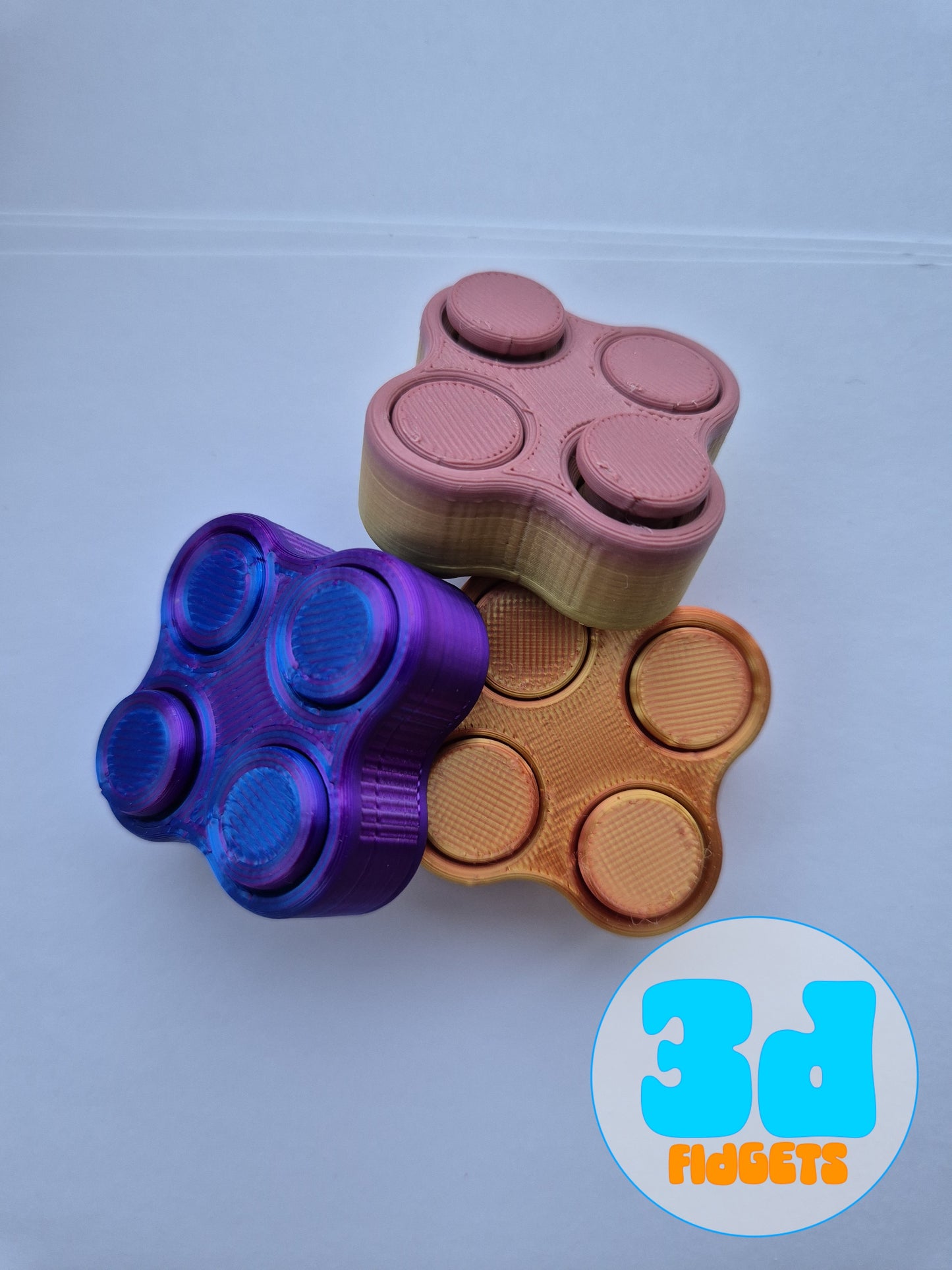 3dFidgets Clicky 4 Button Fidget Sensory Stimming Toy adult