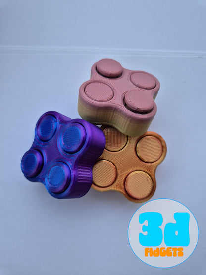 3dFidgets Clicky 4 Button Fidget Sensory Stimming Toy adult