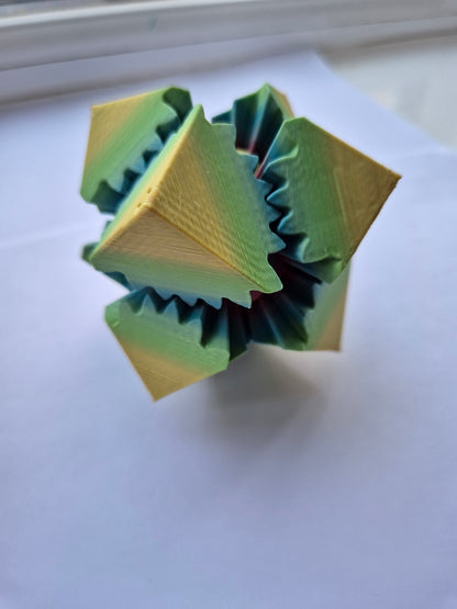 Fidget Gear Cube Colourful sensory fidget toy for ADHA autism and stimming