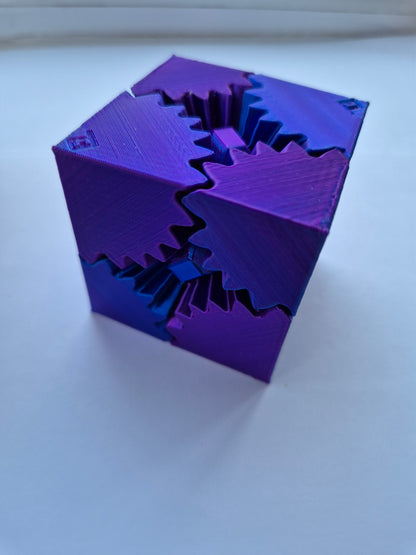 Fidget Gear Cube Colourful sensory fidget toy for ADHA autism and stimming