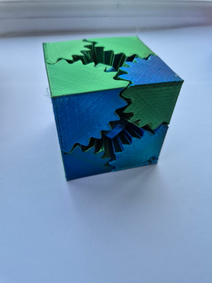Fidget Gear Cube Colourful sensory fidget toy for ADHA autism and stimming
