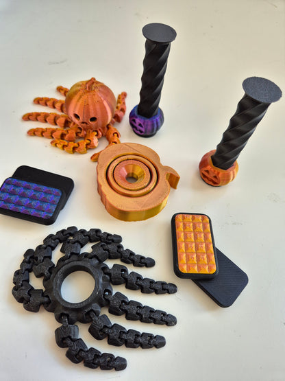 3dFidgets Halloween themed Pumpkin Gyro