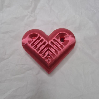 3dFidgets - heartSnap - Magnetic snap in heart shape with textured inside perfect for ADHD, autism and neurodivergent people