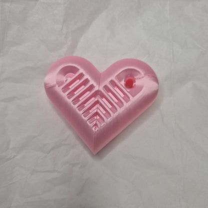 3dFidgets - heartSnap - Magnetic snap in heart shape with textured inside perfect for ADHD, autism and neurodivergent people