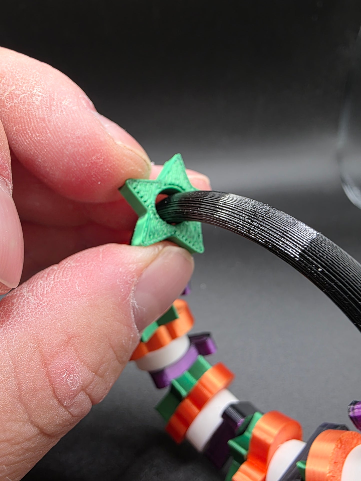 3dFidgets Halloween spooky themed fidget hand stimming bead roller