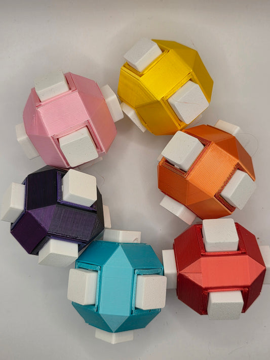 3dFidgets ASMR Click-a-sphere - Clicky Buttons with Real Mechanical Switches in Vibrant Colours for Sensory Play