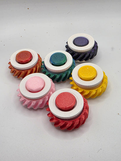 3dFidgets Button Ring - Vibrant Colors with Textured Design for Enhanced Fidgeting Experience