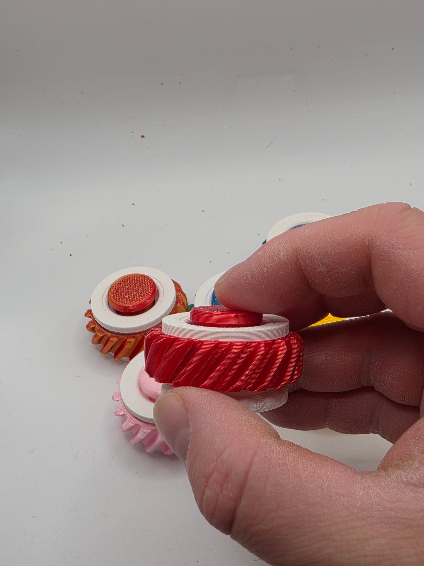 3dFidgets Button Ring - Vibrant Colors with Textured Design for Enhanced Fidgeting Experience