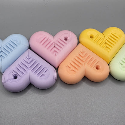 sensit heartSnap - Magnetic snap finger toy in heart shape with textured inside perfect for ADHD, autism and neurodivergent people
