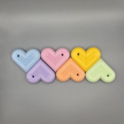 sensit heartSnap - Magnetic snap finger toy in heart shape with textured inside perfect for ADHD, autism and neurodivergent people