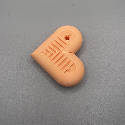 sensit heartSnap - Magnetic snap finger toy in heart shape with textured inside perfect for ADHD, autism and neurodivergent people